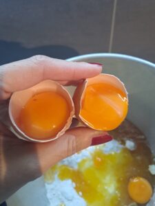 Eigelb zum Lebkuchenteig