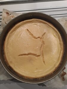 Käsekuchen gerissen
