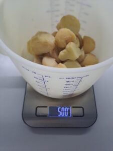 Kartoffel gekocht und geschält