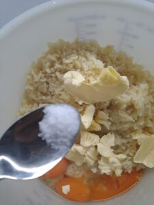 Salz zum Kartoffelteig