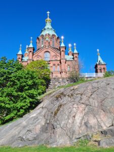 Uspenski Cathedral vom Fuße des Felsens
