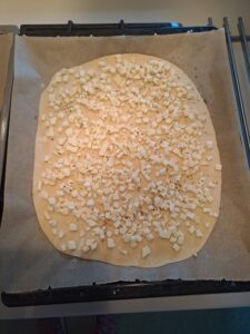 histaminarme Pizza mit Mozzarella und Oregano belegt