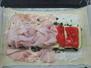 Schinken erneut darauf legen