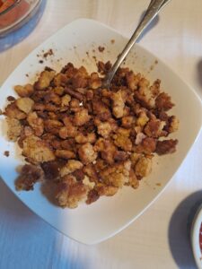 leeres frittiertes Panier separat reichen