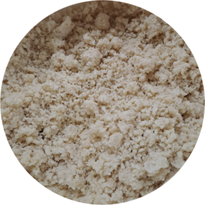 fertiges apple crumble vor dem Backen