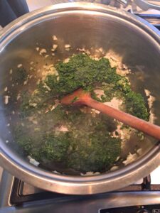 Spinatfülle kochen