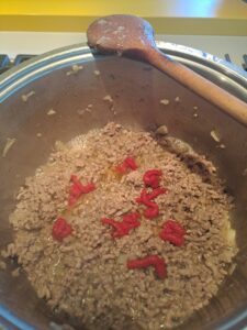Tomatenmarkspritzer zum Hack