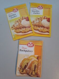Vanillezucker und Backpulver