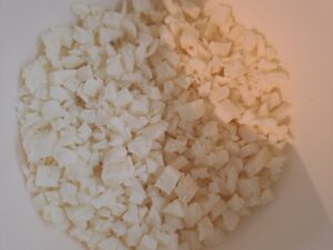 Mozzarella geschnitten