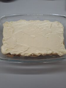 zweite Schicht von Mascarpone-Creme