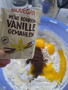 Vanille gemahlen dazugeben