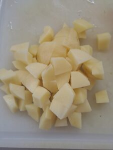 Kartoffelwürfel geschnitten