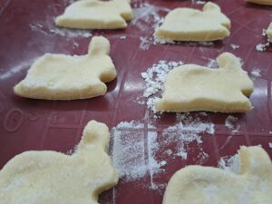 Dicke des Teiges sichtbar