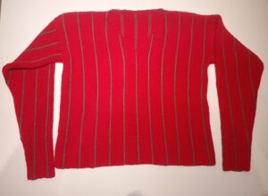 Längsstreifenpullover quer gestrickt