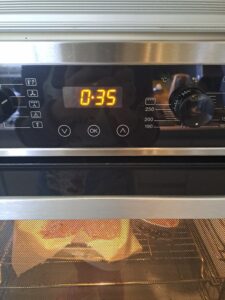 Backtemperatur und -zeit