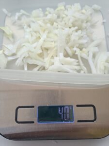 Zwiebel geschnitten