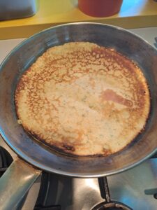 Omelette gewendet