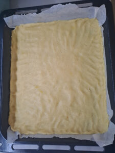 ausgelegter Teigboten