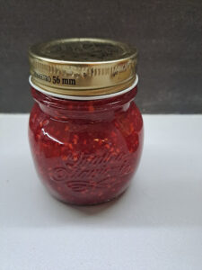 Himbeermarmelade im Glas