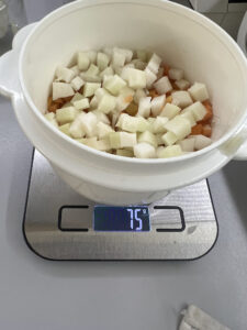 Kohlrabi geschnitten