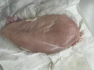 Truthahnbrust trockentupfen