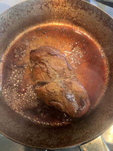 fertig gegartes Truthahnfilet