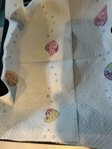 vorbereitete Unterlage nach dem Panieren