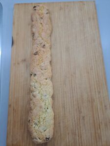 Cantuccini-Wurst gebacken