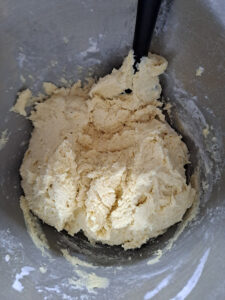 Teig etwas zu klebrig