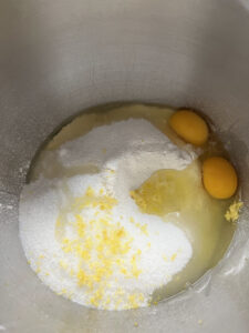 abgerieben Zitronenschale