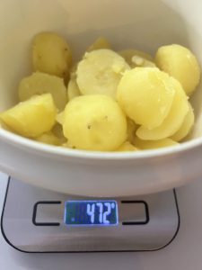 Gesamtmenge gekochte Kartoffel