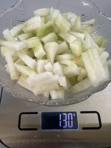 Kohlrabi geschnitten