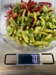 Paprika geschnitten