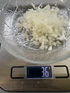 Zwiebel geschnitten