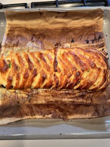 fertige goldener Gemüserolle