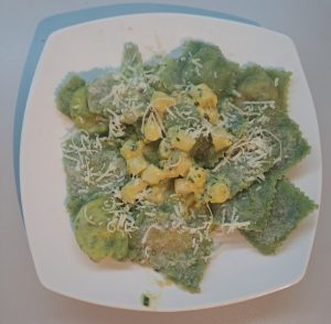 angerichtete Ravioli