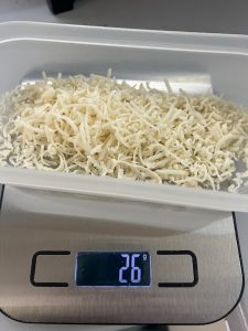Parmesankäse gerieben