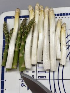 geschälter Spargel